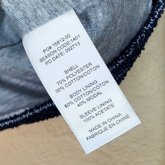 Splendid Brand - Navy & White, Striped, Zip Front Jacket - Picture 3 of 4